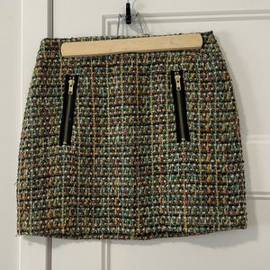 J. Crew wool plaid skirt, size zero, great condition.